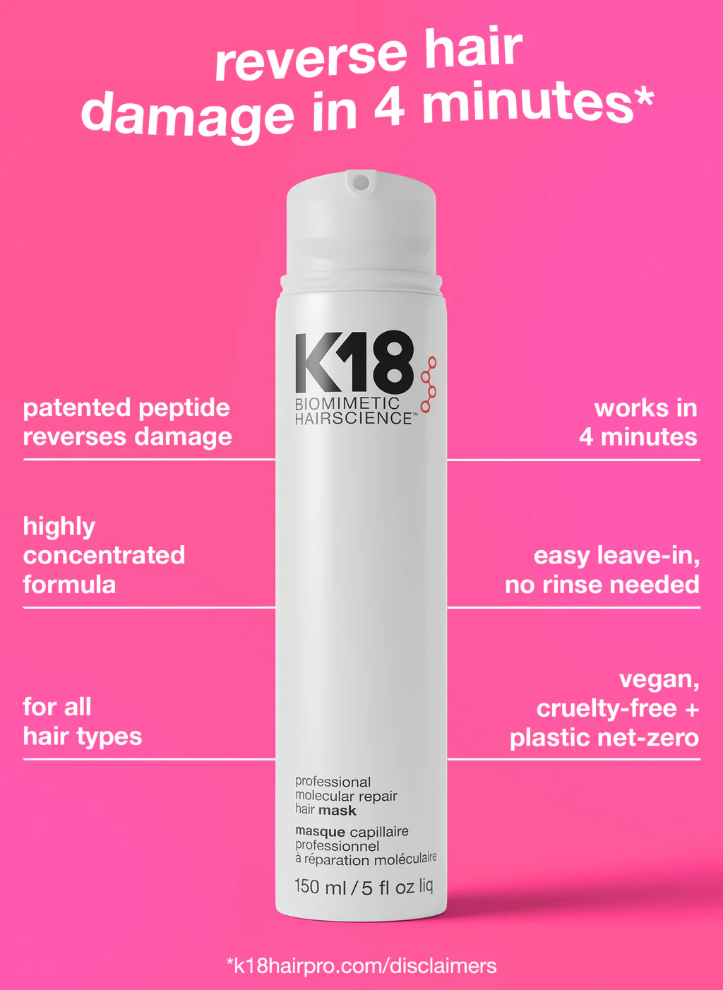 K18 Molecular Repair Hair Mask 150ml