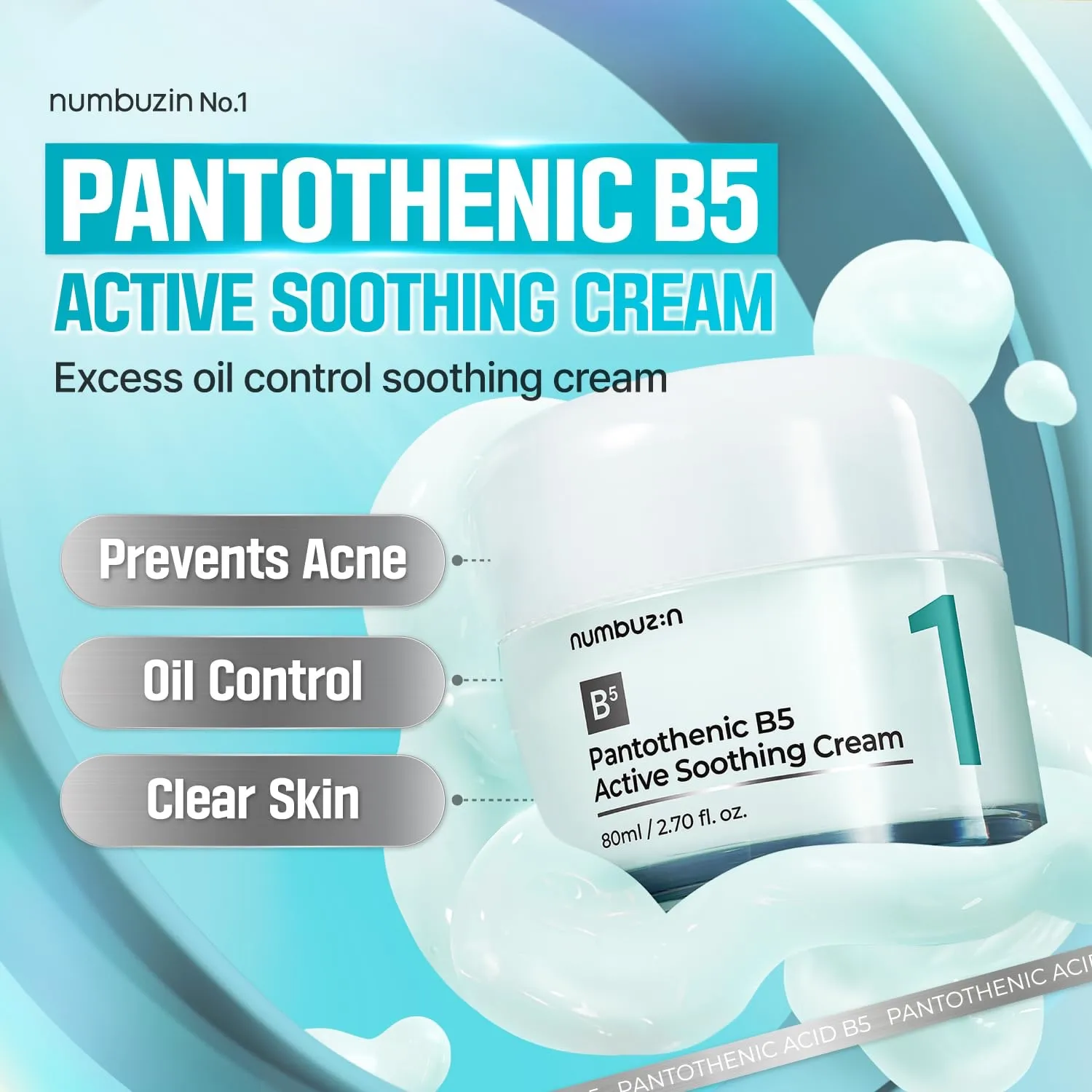 Numbuzin Pantothenic B5 Active Soothing Cream 80ml