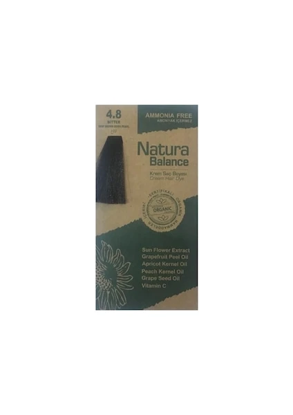 Natura Balance Hair Dye 4.8(Deep brown beige pearl)