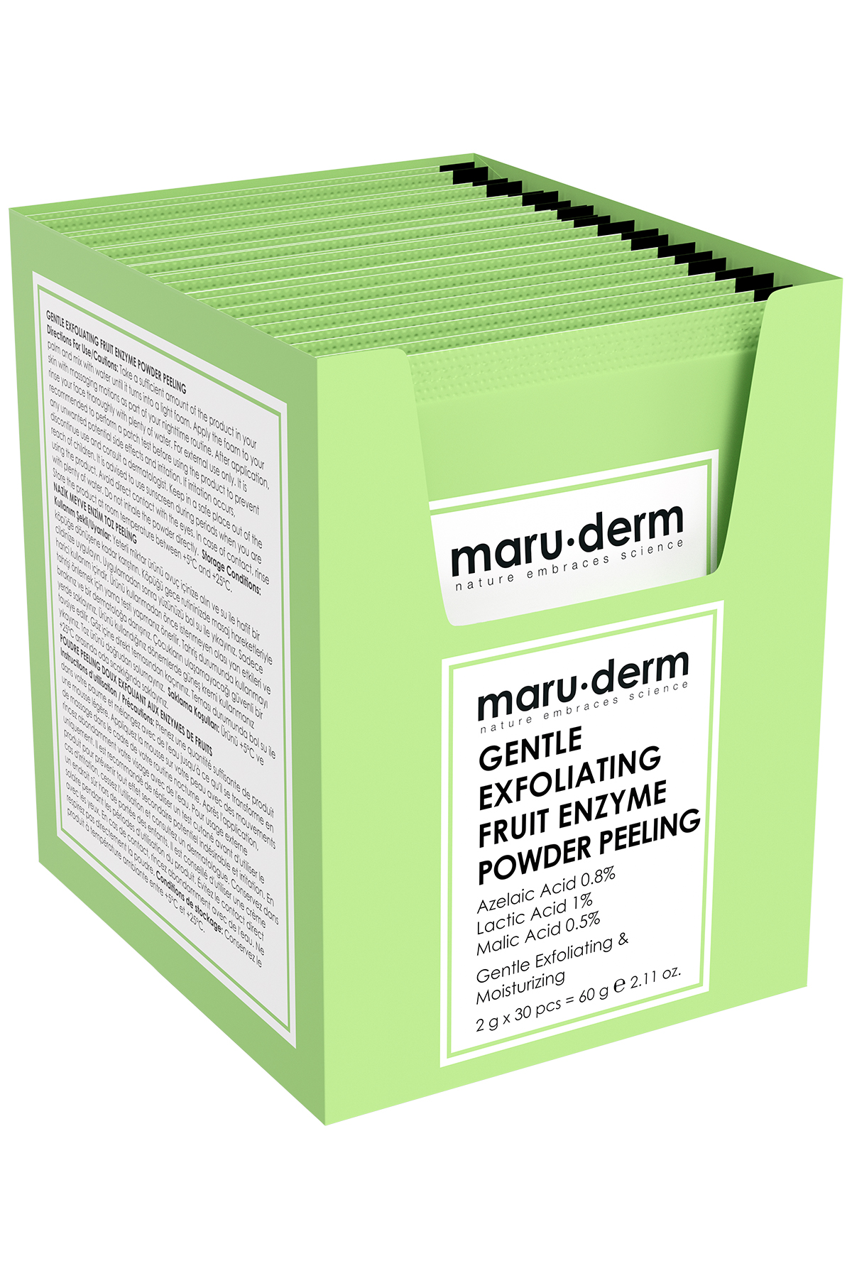 Maru Derm Gentle Expoliating Fruit Enzyme Powder Peeling 2g 30pcs
